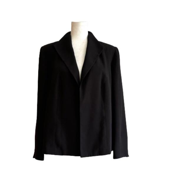 Isabella Blazer Jacket Black Open Front Lined Career Blazer Plus Size 14W - Picture 12 of 12